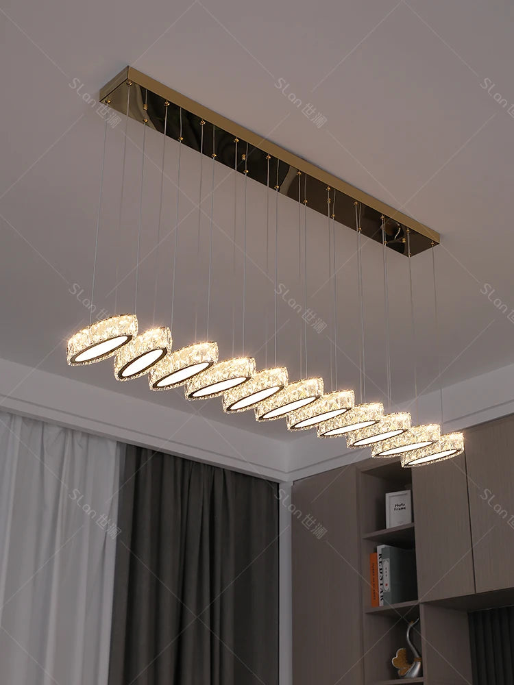 suspension en cristal design nordique luxueux nouvelle collection - vue 5 sur 9