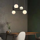 Nordique créatif boule de verre lustre circulaire salon chambre lumière enfants étude magasin de vêtements Restaurant haricot magique