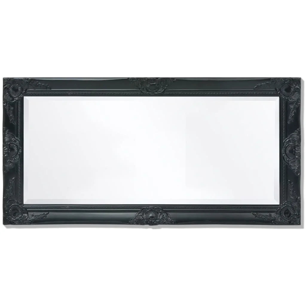 Baroque Wall Mirror, 50 cm Black, Interior Decoration Wall Wall Decoration Living Room Decoration - vue 5 sur 7