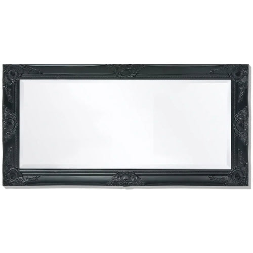 Baroque Wall Mirror, 50 cm Black, Interior Decoration Wall Wall Decoration Living Room Decoration - vue 6 sur 7