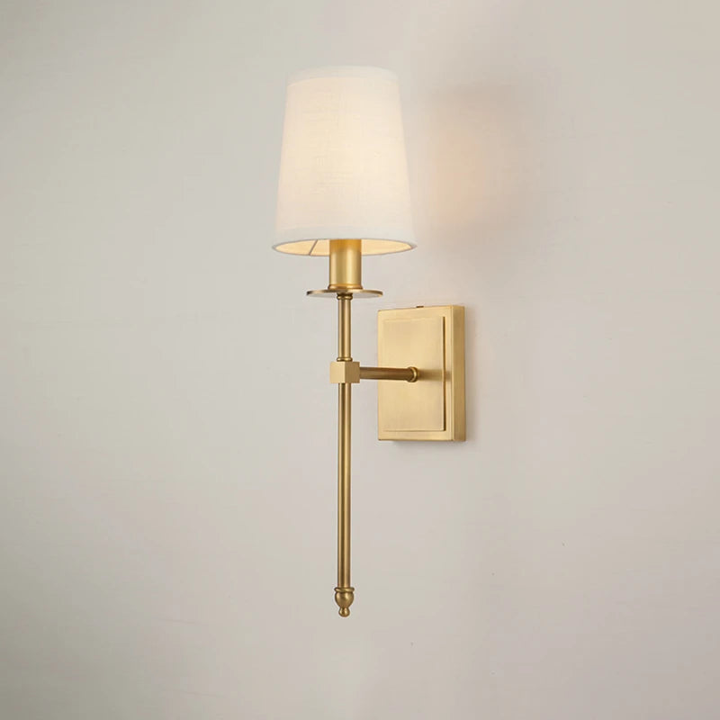 applique murale led classique en tissu nordique pour décoration maison - vue 4 sur 9