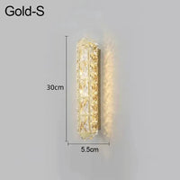 applique murale led ovale moderne en cristal pour décoration intérieure