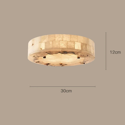 Luxueux plafonnier en marbre naturel circulaire 30CM 40CM chambre salon salle à manger Grand luminaire suspendu luminaire suspendu - vue 9 sur 9
