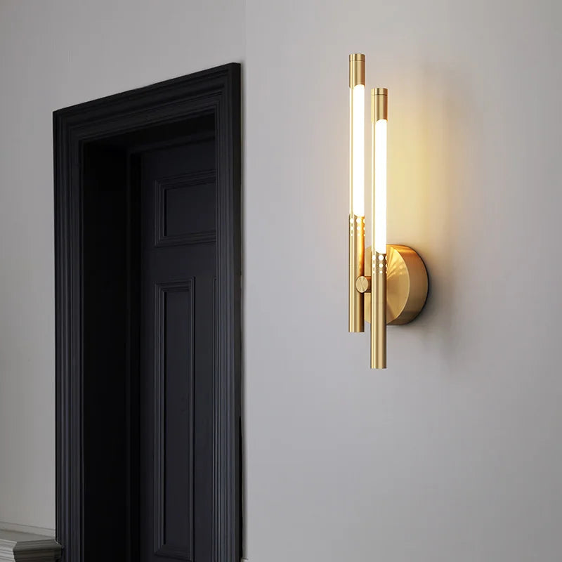 applique murale led design moderne en cuivre pour intérieur décoratif - vue 3 sur 12