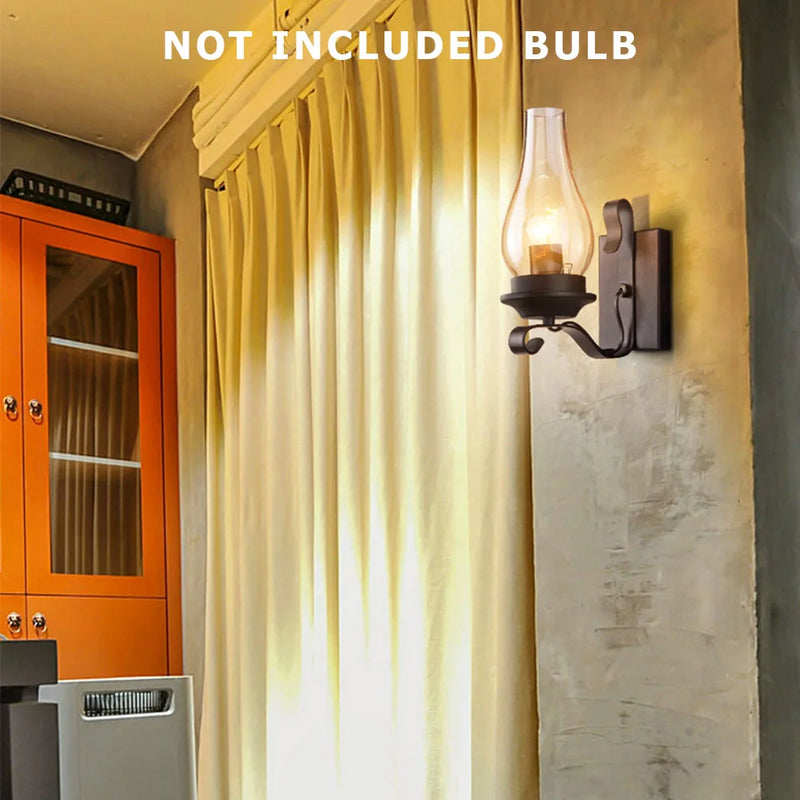 Applique murale fer rétro industriel Led loft nuit