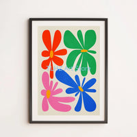 Colourful floral posters and prints for fun wall decoration