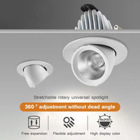 Spot Dimmable Led 360 rotation réglable encastré salle à manger salon