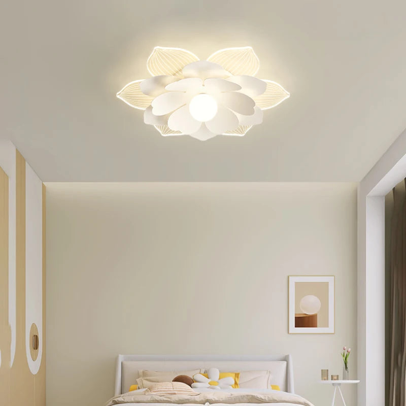 plafonnier moderne à fleurs en pétales pour décoration intérieure - vue 4 sur 10