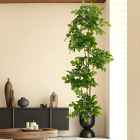 Large artificial ficus tree with realistic leaves for indoor decoration