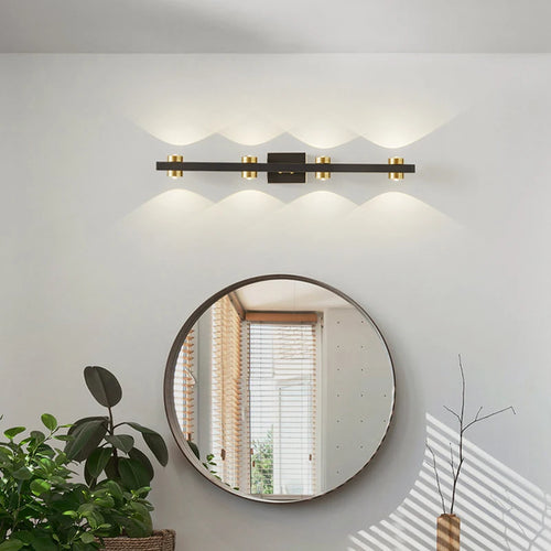 Applique murale moderne miroir LED dorée - vue 3 sur 16