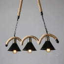Retro hemp rope pendant light for vintage interiors