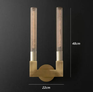 Modern retro clear glass wall light