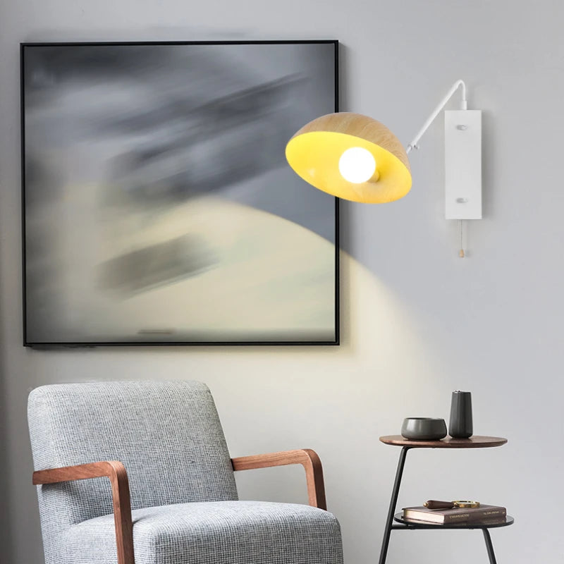 applique murale nordique rétro à bras long design moderne à led - vue 6 sur 10