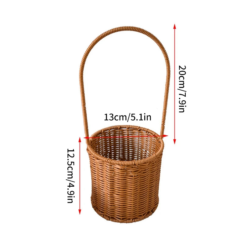 panier de rangement tissé à la main pour jardin et pique-nique - vue 19 sur 27
