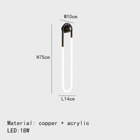 Modern minimalist ellipse LED wall light gold black copper sconce for living room bedroom hallway stairs home decor