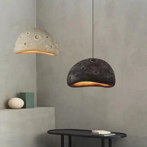 Minimalist wabi-sabi LED chandelier for loft and cafe decor - vue 7 sur 9