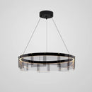 lustre moderne en verre à led pour décoration intérieure