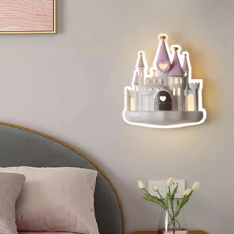 applique murale château romantique pour chambre d enfant moderne - vue 5 sur 8