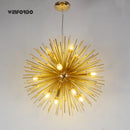 lustre nordic led aluminium pissenlit éclairage spoutnik winfordo