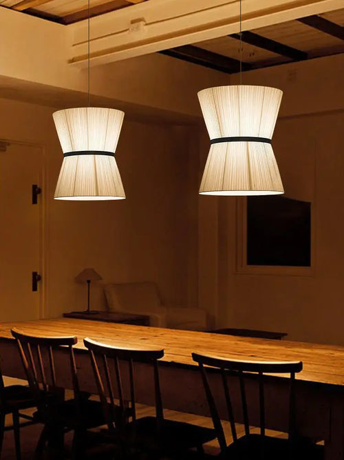 lustre en tissu wabi sabi pour décoration intérieure moderne - vue 2 sur 9