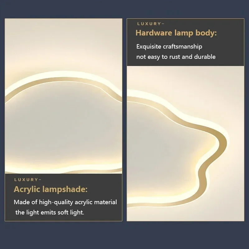 Plafonnier moderne à LEDs pour salon salle à manger chambre d'enfants balcon nuages créatifs - vue 7 sur 18