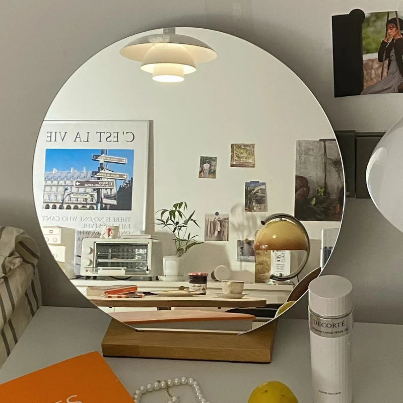 miroirs décoratifs ronds pour bureau de maquillage style nordique - vue 5 sur 7