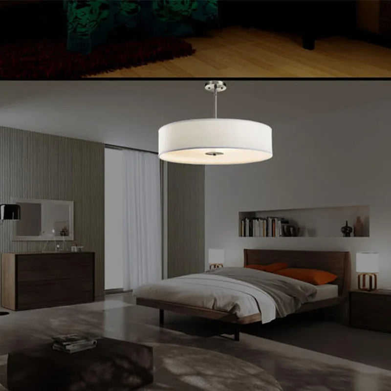 Lustre LED nordique circulaire moderne - vue 3 sur 9