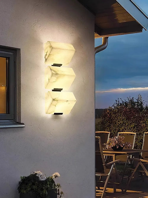 applique murale art deco marbre étanche pour intérieur et extérieur - vue 11 sur 12