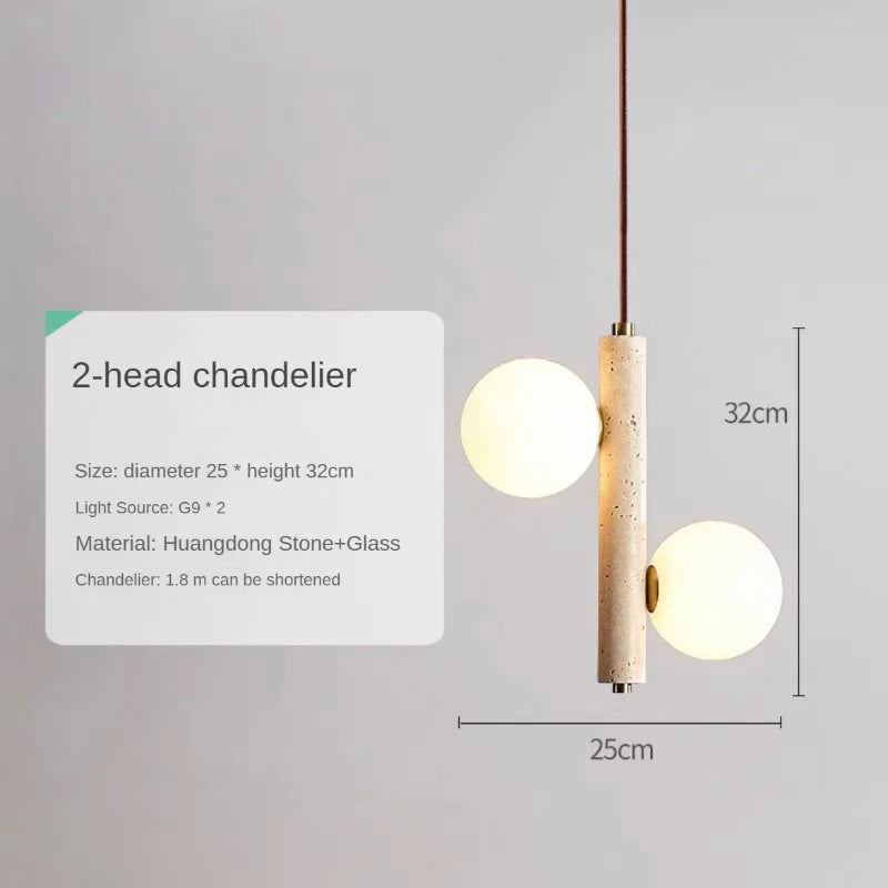 lustre créatif en pierre pour éclairage intérieur élégant - vue 9 sur 9