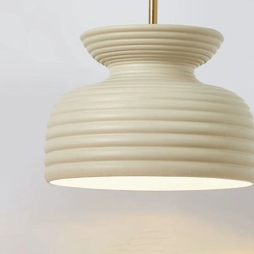 Minimalist Nordic LED chandelier in cream style for restaurant - vue 6 sur 16