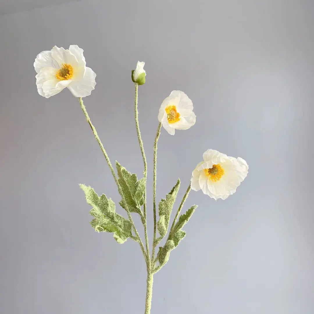 fausses fleurs de pavot en soie pour décorations de mariage et fêtes - vue 12 sur 29