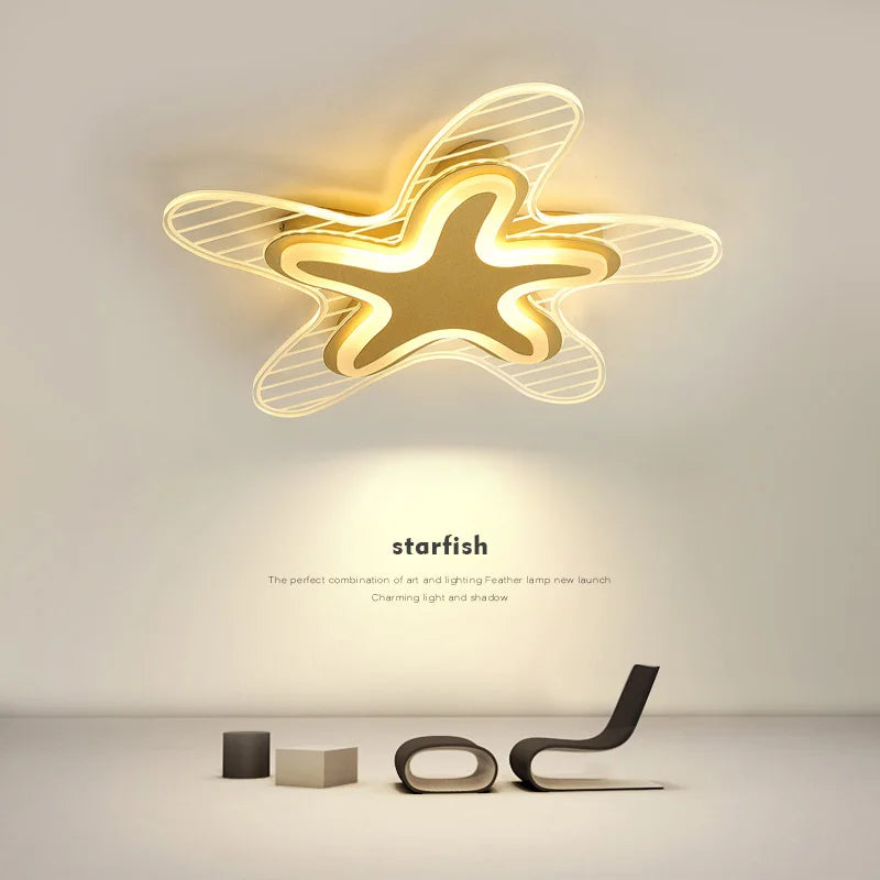 plafonnier étoile led pour décoration et éclairage intérieur - vue 4 sur 12