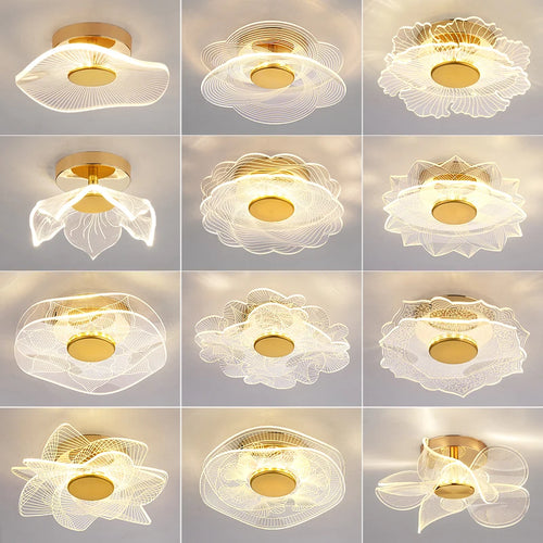 plafonnier led moderne en acrylique design pour intérieur décoratif - vue 4 sur 18