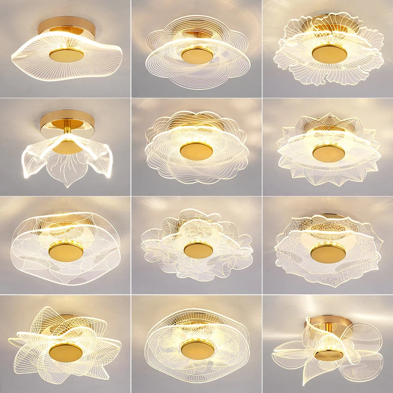plafonnier led moderne en acrylique pour décoration intérieure - vue 3 sur 18