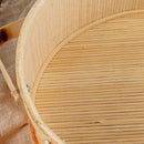 Handmade Woven Basket With Hollow Cover, 26x26x10cm Kitchen Bamboo Woven Tote Basket For New Year And Spring Festival