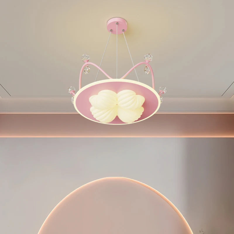 lustre nuage cristal romantique pour chambre d'enfant décoratif - vue 4 sur 21
