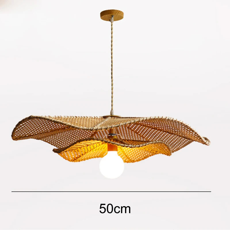 Suspension Vintage en forme de feuille de Lotus - vue 8 sur 14