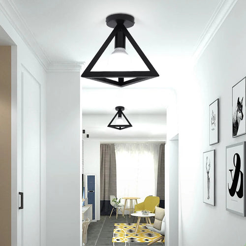 Plafonnier LED triangulaire au design nordique moderne et rétro