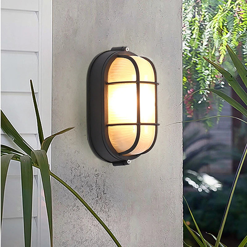 E27 rétro éclairage extérieur LED étanche appliques murales pour jardin cour balcon couloir plafonniers cuivre Vintage applique 220V - vue 4 sur 14