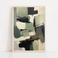 Japanese wabi sabi abstract poster for modern minimalist decor