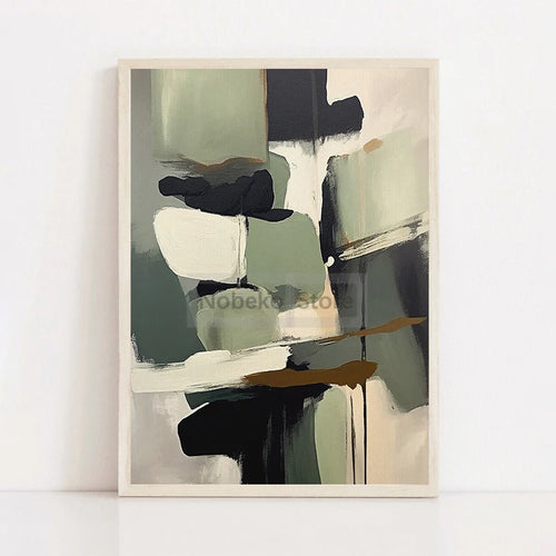 Japanese wabi sabi abstract poster for modern minimalist decor