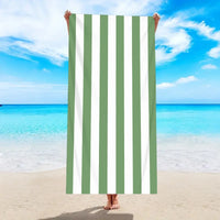 Minimalist striped beach towel quick drying absorbent