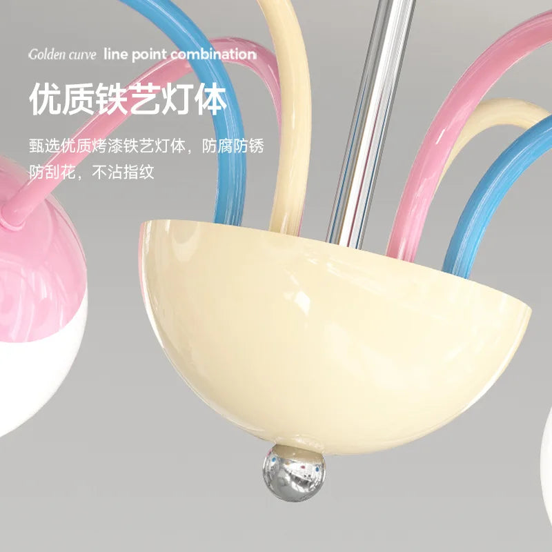 lustre bulle coloré moderne pour intérieur suspendu - vue 7 sur 8