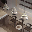 Suspension design moderne conique pour éclairage intérieur