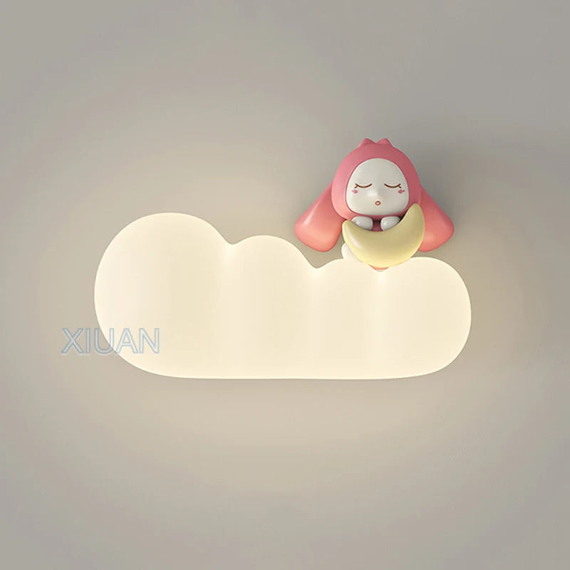 applique murale nordique led pour enfants motifs animaux lune soleil - vue 2 sur 13