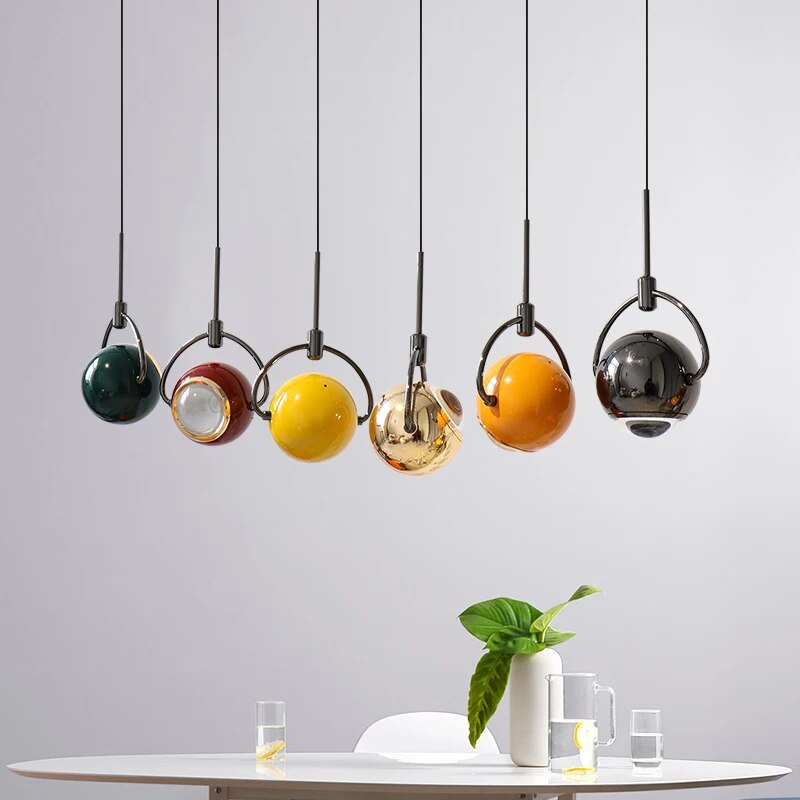 Suspension design boule accrochée LED - vue 2 sur 11