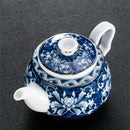Théière chinoise porcelaine artisanale motifs traditionnels 200ml portable