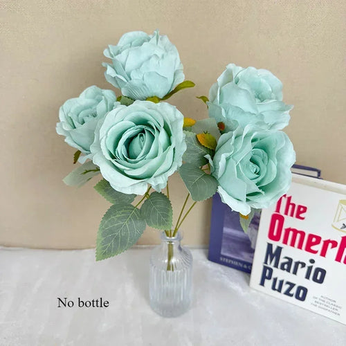 bouquet de roses artificielles en soie pour mariée décoration élégante - vue 17 sur 16