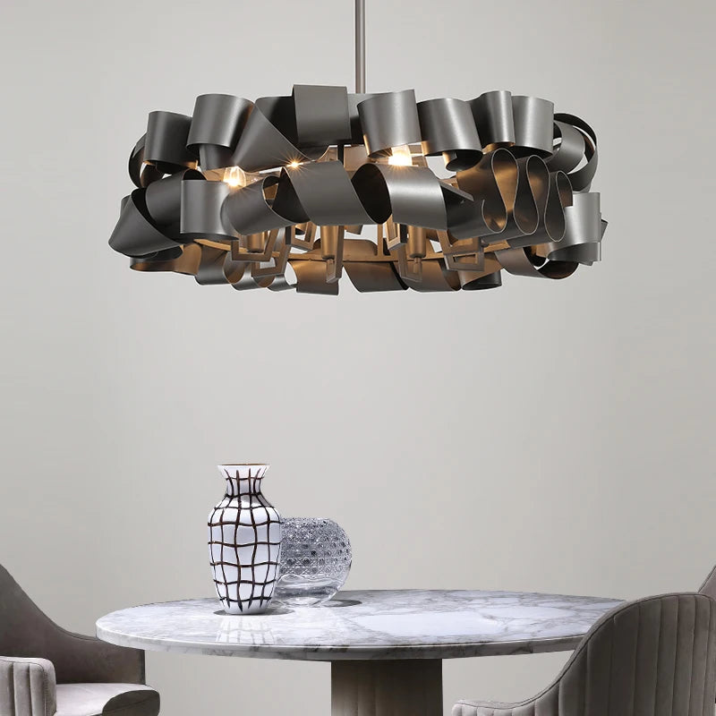 suspension design postmoderne minimaliste luxe pour villa restaurant - vue 4 sur 7