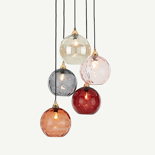 lustre en verre coloré lumineux pour restaurant